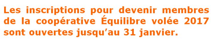 Inscriptions nouveaux membres